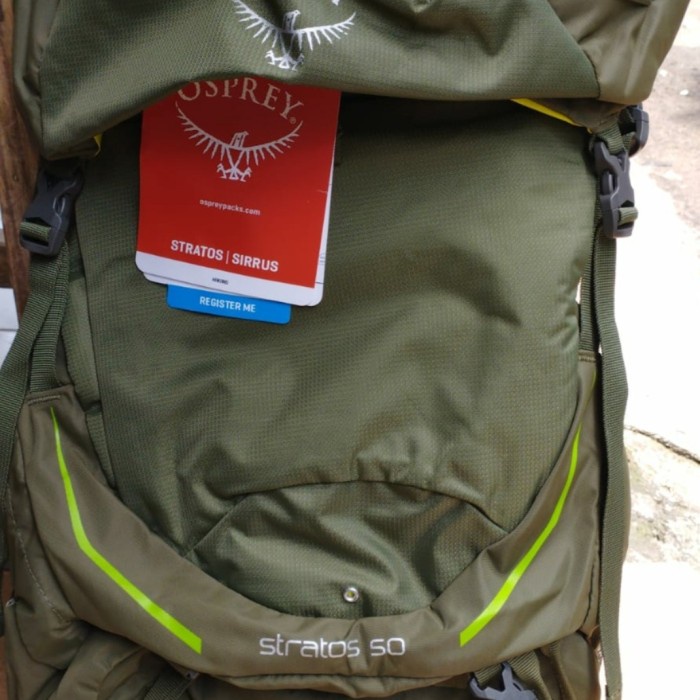 OSPREY STRATOS 50 GREEN TORSO M BACKPACK BACKPACKING TAS GUNUNG HIKING