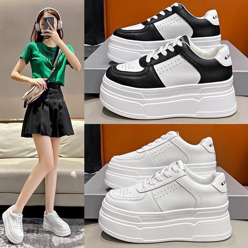Produk Terbaru  [Lc] 1570 Sepatu Wanita Sneaker 7 Cm D-6 Tinggi Putih Kekinian Elegan Cantik Keren