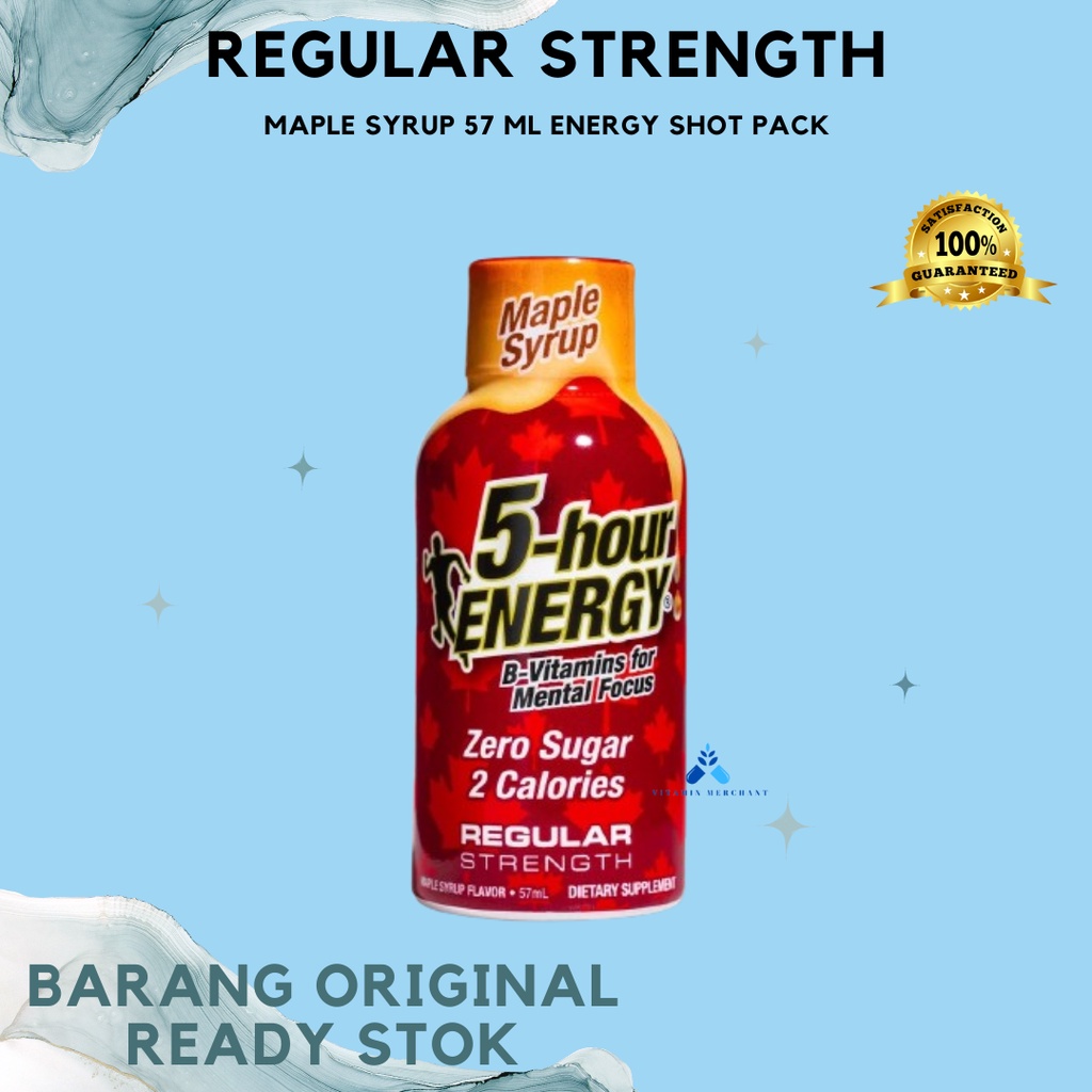 

Regular Strength Maple Syrup 57 ml Energy Shot Pack