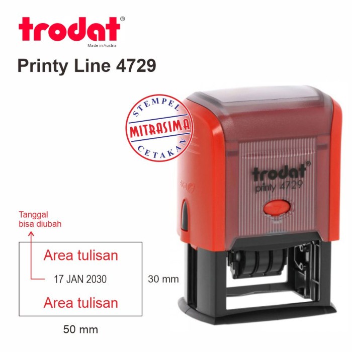 

Stempel Trodat 4729 ( Model Persegi dengan Tanggal )