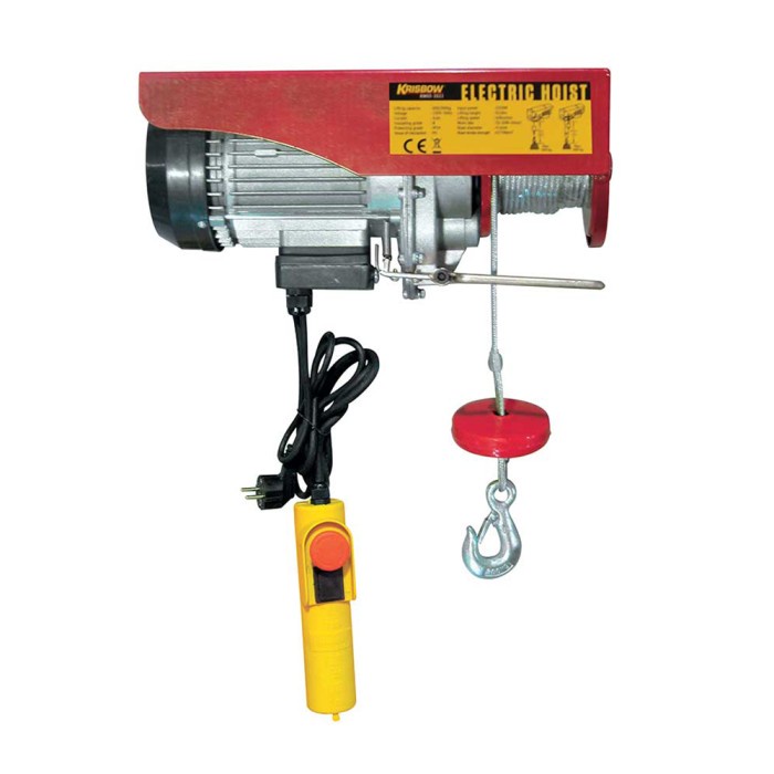 TERBARU ELECTRIC HOIST REEL KRISBOW DOUBLE HOOK 300KGX9M KW0502021 BISA GRAB