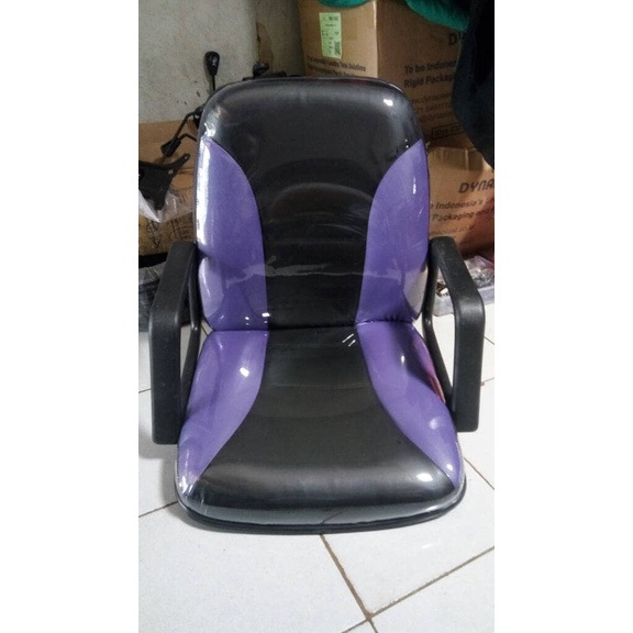 Kursi Lesehan Biasa Gaming, Warnet, Komputer, Hitam Ungu