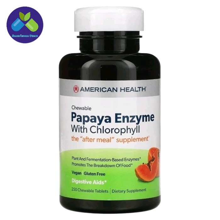 

PROMO! American Health, Papaya Enzyme with Chlorophyll, Enzim Pepaya, 250 Tab