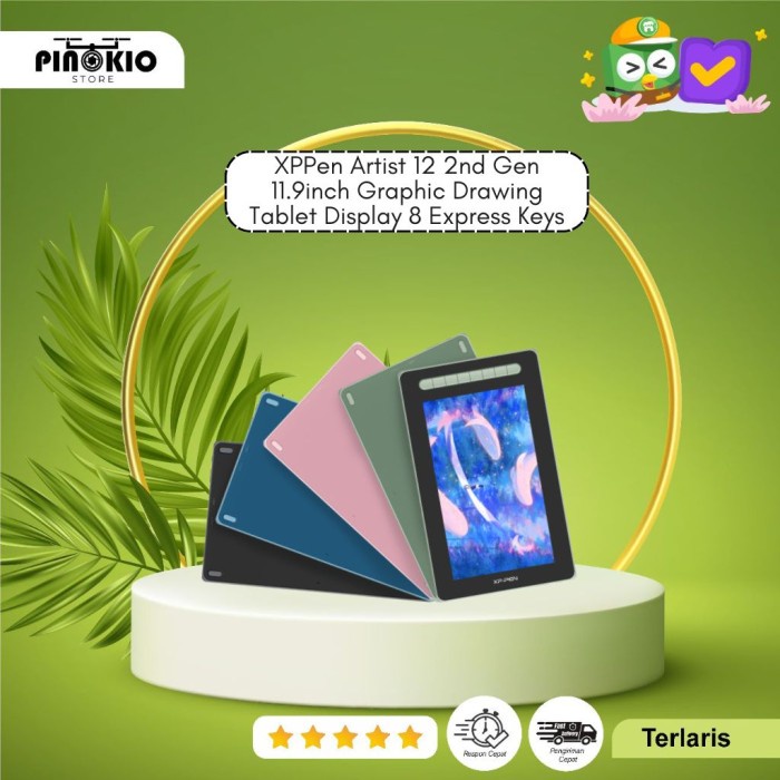 XPPen Artist 12 2nd Gen 11.9inch Graphic Drawing Tablet Display 8 Express Keys