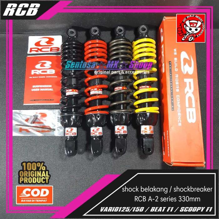 TERMURAH - [ RCB ORIGINAL ] SHOCK / SHOCKBREAKER BELAKANG RCB - A2 SERIES UKURAN 330MM VARIO125/150