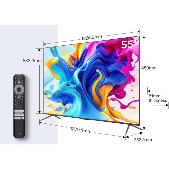 Smart Tv Tcl 55 Inch 55C645 Qled 4K Uhd Tcl 55 C645 Google Tv 55Inchoriginal]