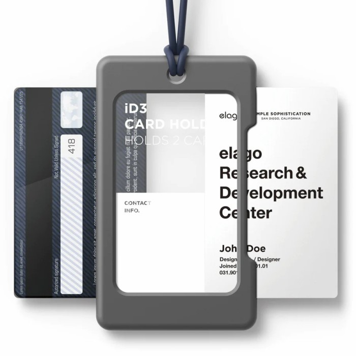 

ID Card Holder Nametag Landyard Strap Kode 1417