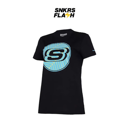 SKECHERS Tshirt Logo Black Baju Lengan Pendek Wanita - X4TW1105B