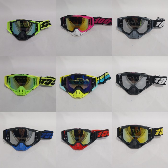 Kacamata Trail Cross Goggle 100 Percent Kacamata trail Aneka warna