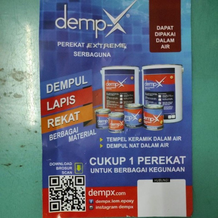 

Demp X Lem Epoxy Perekat Serbaguna 500Gram New