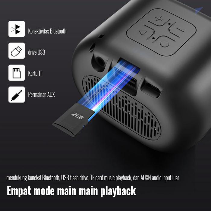 Speaker Bluetooth Mini Kotak Musik Full Bass/Speaker Nirkabel Portabel Kualitas Suara HD/Ultra Bass