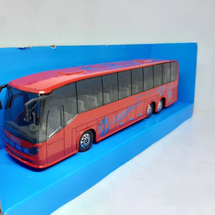 Diecast Mininiatur Mobil Bus transjakarta Mainan Besi Kado anak