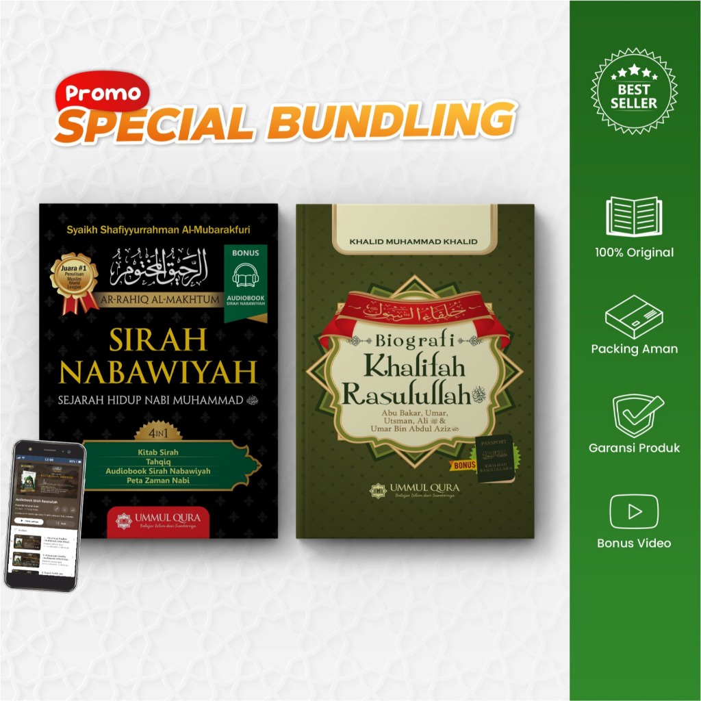 Bundling Buku Sirah Nabawiyah Dan Biografi Khalifah Rasulullah Kisah Hidup Nabi Pemimpin Islam