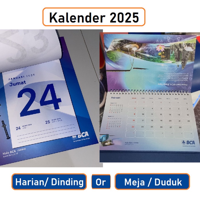 

Kalender BCA Duduk, Meja, Harian, Gantung, Dinding Kode 866