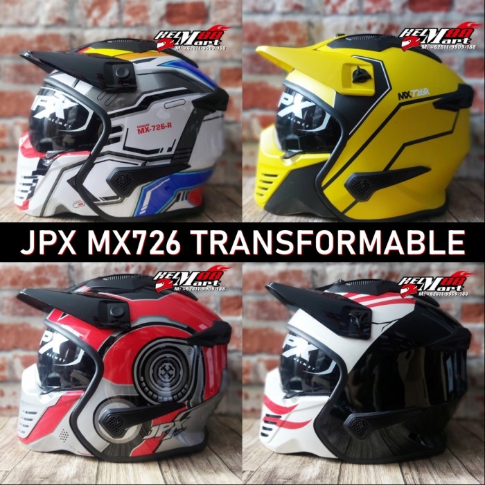 JPX MX-726R Motif Helm Modular Helm JPX MX726 726 (2KG)
