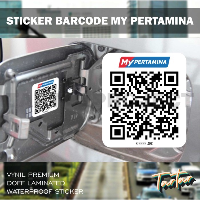 Cetak Stiker My Pertamina / Stiker Tangki Mobil / Stiker Barcode