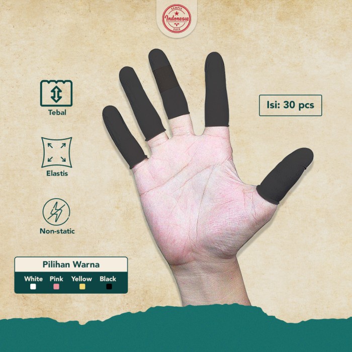 Sarung Jari / Finger Cot / Finger Gloves Latex Karet Paling Tebal
