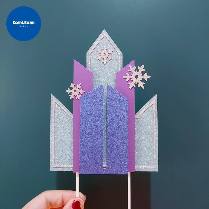 TERBARU Cake Topper Glitter Castle Frozen
