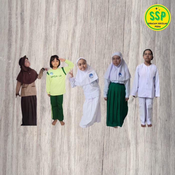 kaos olahraga sd al azhar lengan panjang / seragam sekolah sd al azhar