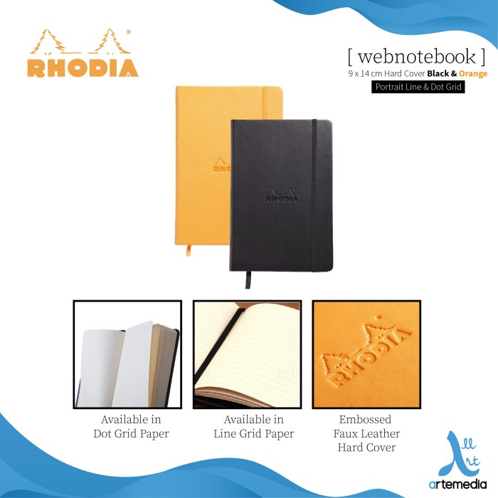 

Buku Catatan Rhodia 9x14cm Hardcover Webnotebook
