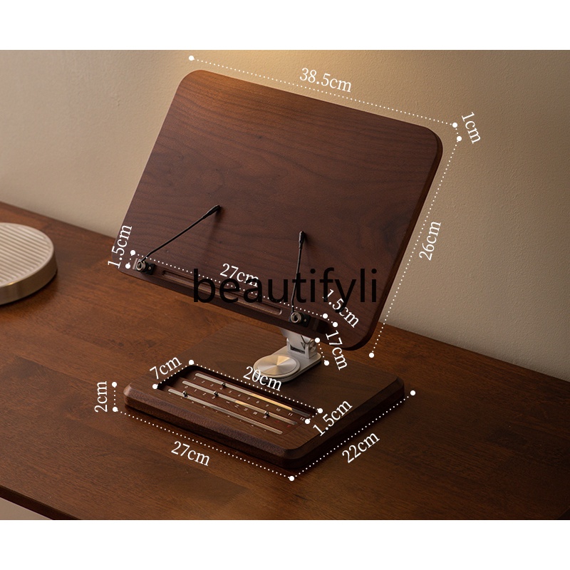 Solid wood bookshelf reading stand children's reading stand lifting desktop flat picture book