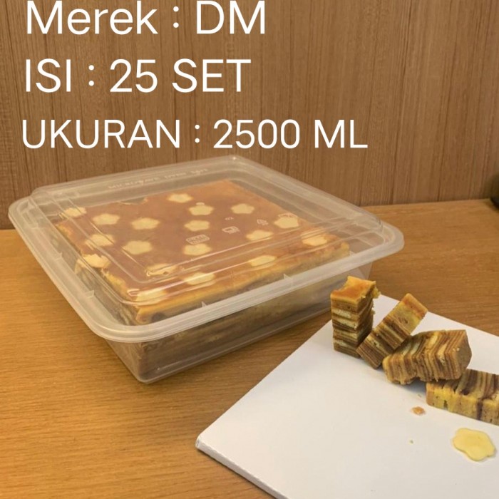 THINWALL DM 2500 ML SQUERE - 2500ML FOOD CONTAINER - ISI 25PCS