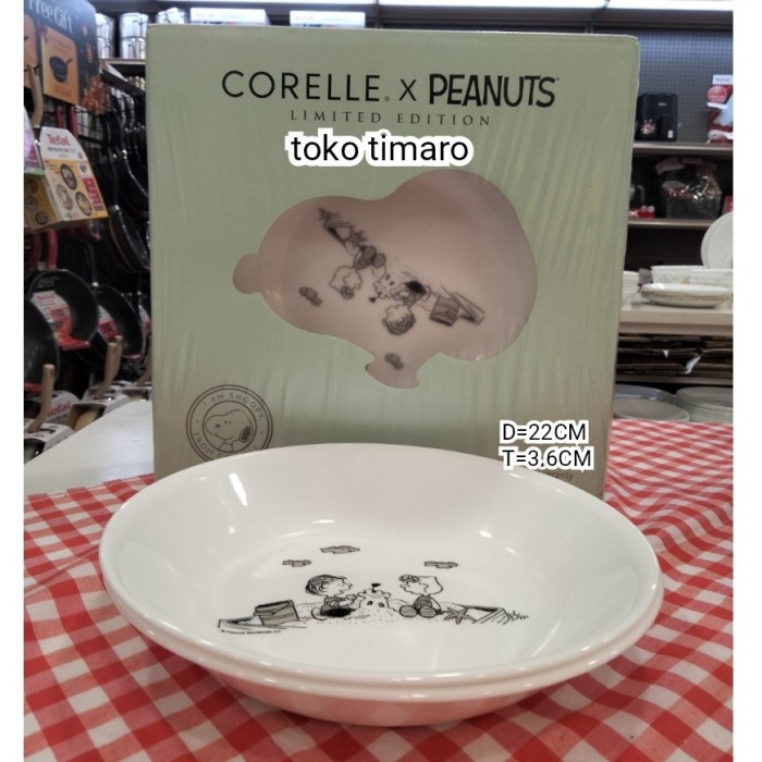 CORELLE SNOOPY SOUP PLATE 22CM SET 2PCS (LIMITED) Kode 363