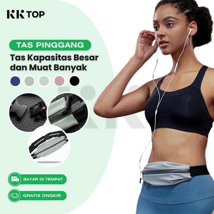 BARANG TERLARIS KKTOP Tas Pinggang Olahraga Tas Ponsel Lari Peralatan Luar Ruangan Pria dan Wanita