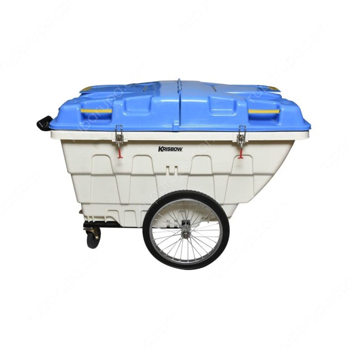 Herzliya Krisbow Gerobak Tong Tempat Sampah Besar Plastik Outdoor 500 Liter