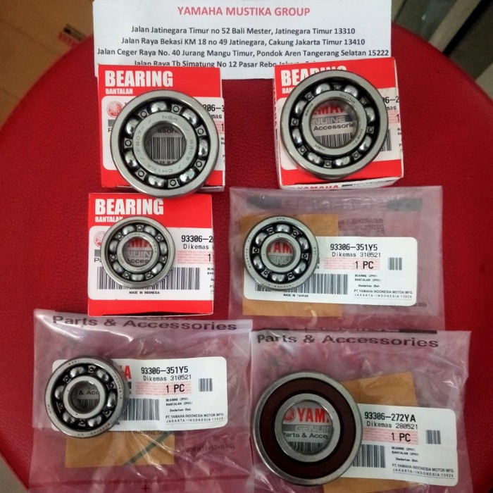 Bearing Rasio Full Set Mio M3, Soul Gt 125, Fino 125 Original Yamaha