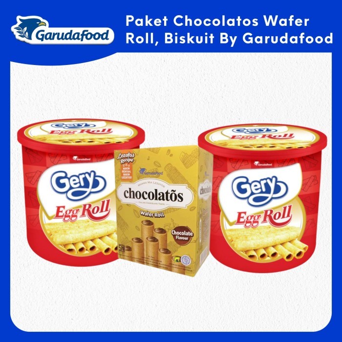 

Paket Chocolatos Wafer Roll, Biskuit By Garudafood