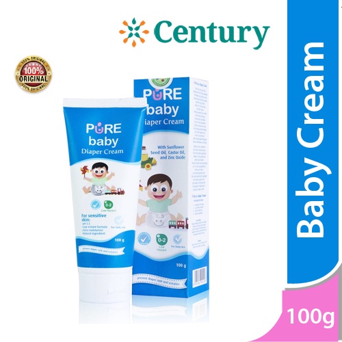 Purebaby Diaper Cream With Zinc Oxide & Castor Oil 100gr / Ruam Popok