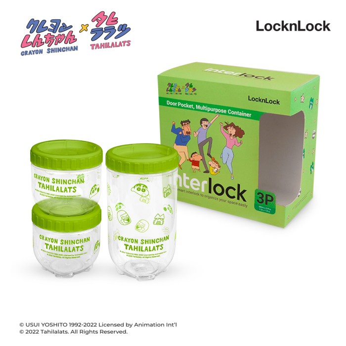 

LocknLock Giftset Toples Interlock 3P Crayon Shinan x Tahilalats