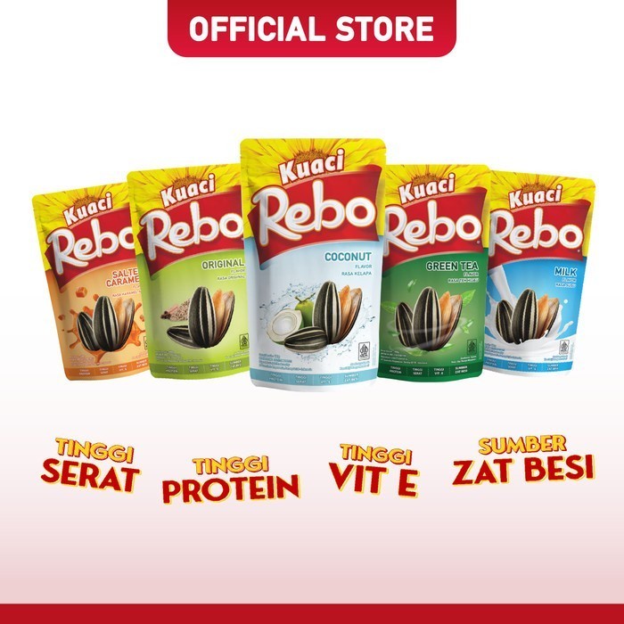 

Rebo Kuaci Rasa Green Tea 70 Gram - 1 Dus (Isi 48 Pcs)