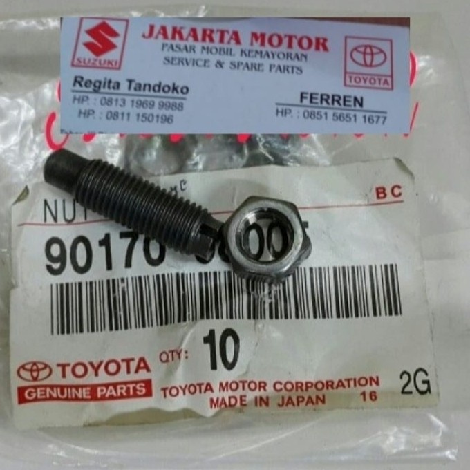 Baut mur setelan klep kijang kotak super grand kapsul 4K 5K 7K ORI