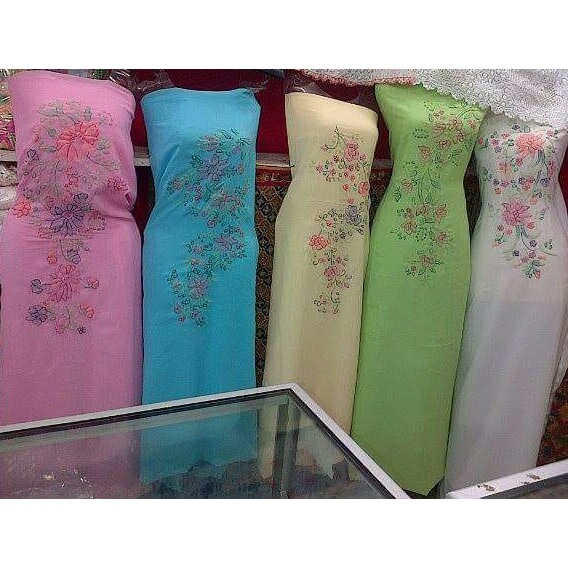 MURAH Kain bahan baju Sulam Bayang