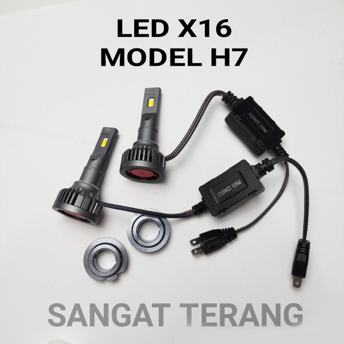 Lampu Led Mobil X16 H4 H11 H7 H1 H16 Super Terang