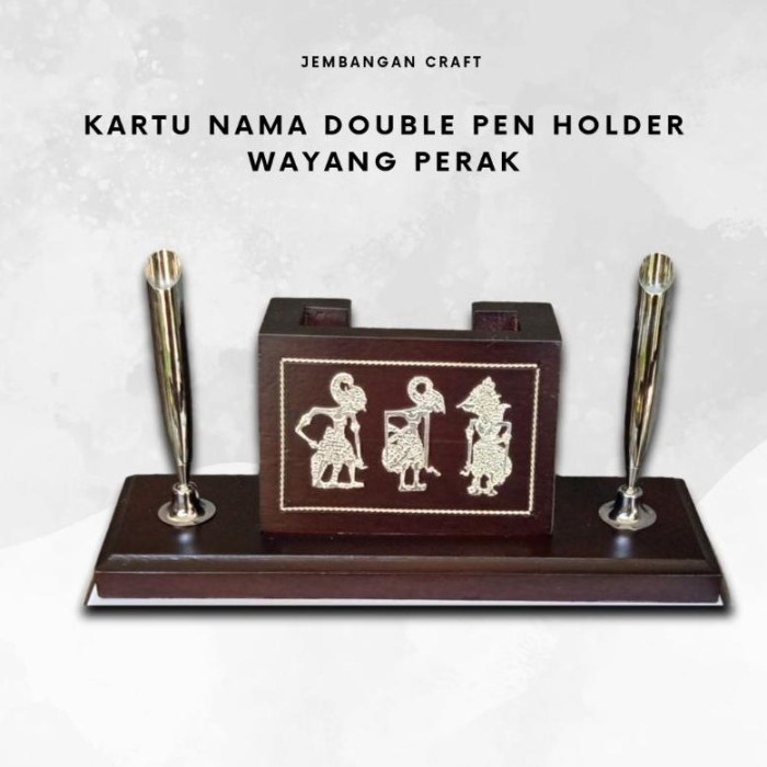 

TERLARIS! Souvenir Tempat Kartu Nama dan Tempat Ballpaint Pen Holder Double