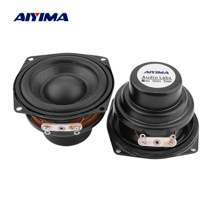AIYIMA 2Pcs 2 Inch Portable Audio Full Range Speaker 4 Ohm 10W Neodymi