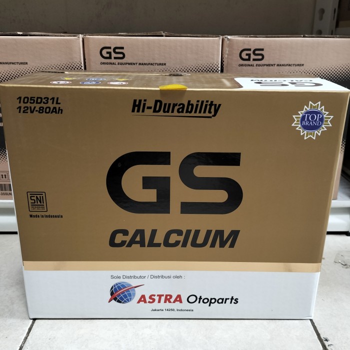 Ready Aki Mobil Pajero Dakar, Fortuner Diesel 105D31L GS Astra Calsium 80ah