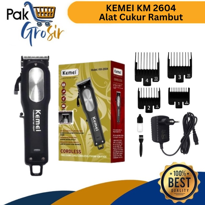 Alat cukur Kemei 2604 Hair Clipper Mesin Alat Cukur Rambut Elektrik KM 2604 terbaru terbaru original