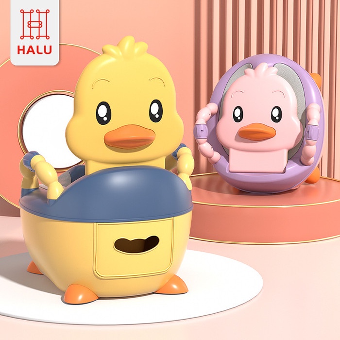 Halu Baby Potty Training Portable Training WC Jongkok Duduk HSB783