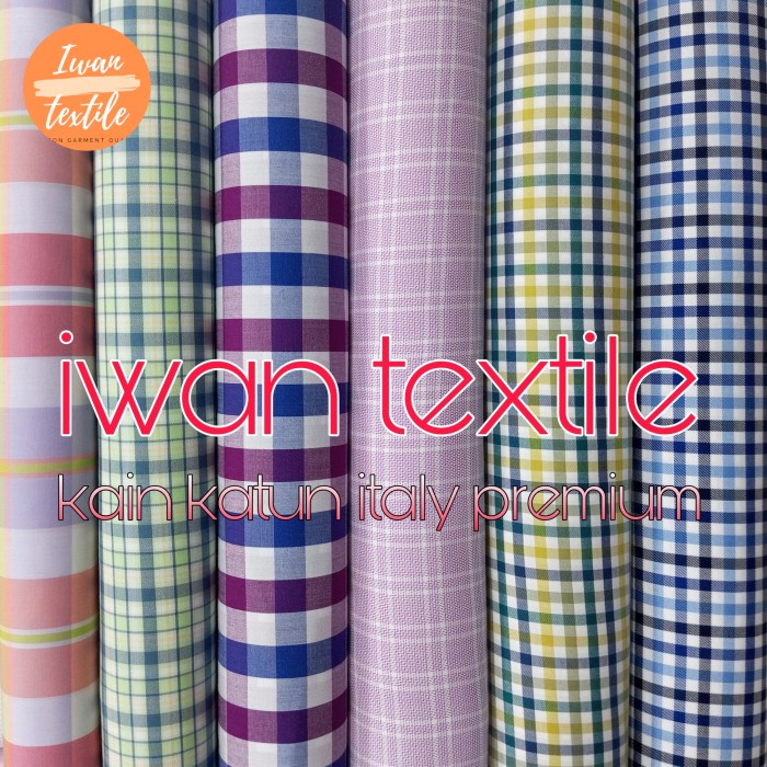 TERLENGKAP Baru kain katun motif kotak kotak bahan kemeja / hem / koko pria / atasan wanita