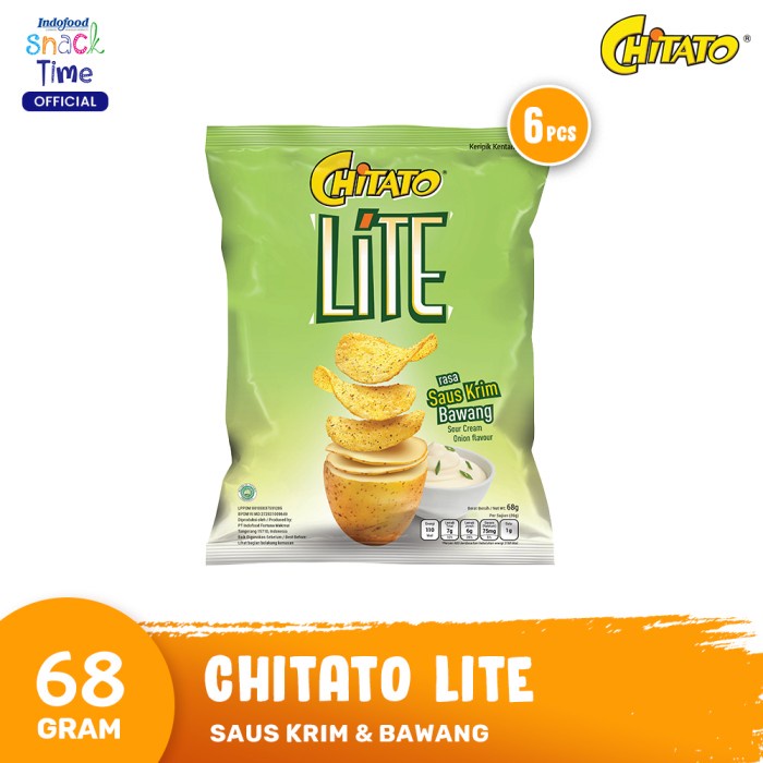 Wof Chitato Lite Saus Krim & Bawang 68 Gr - 6 Pcs
