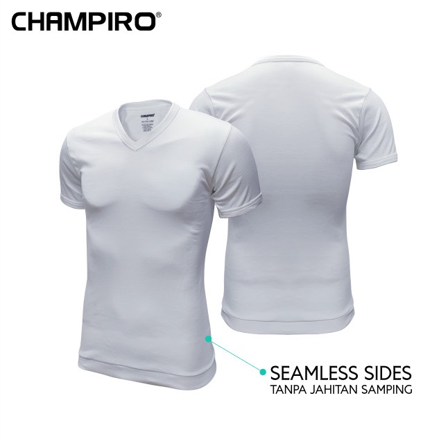 Champiro Man T-Shirt V-Neck Kaos Pria Dewasa C3112W