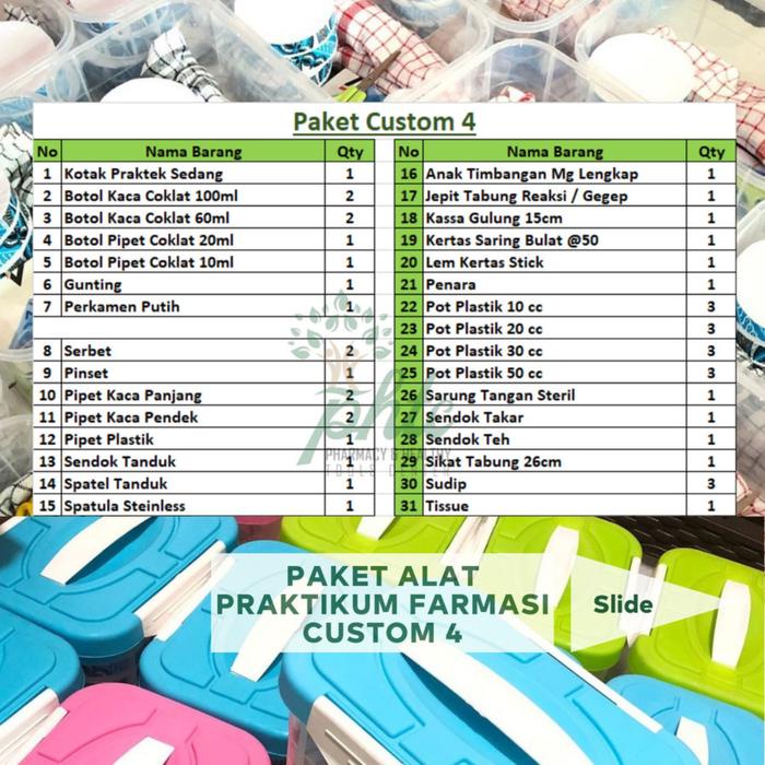 

Paket Alat Praktik Resep Farmasi Custom 4 - Toolkit Sekolah Farmasi plastik Note Roll