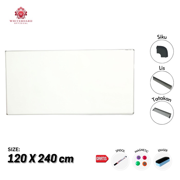 

Whiteboard Magnet / Papan Tulis Magnet 120 x 240cm / Sakana