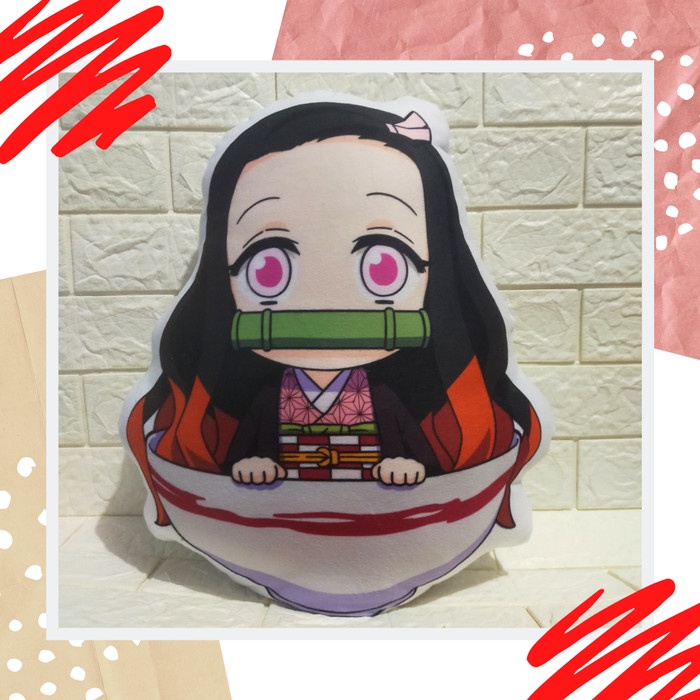 pillow / bantal karakter / plushie boneka anime demon slayer nezuko