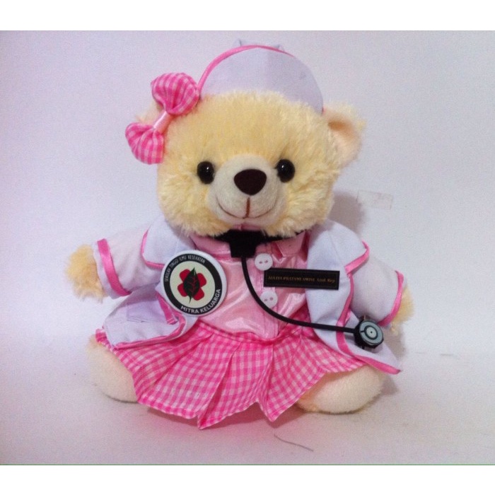Boneka Wisuda Teddy Bear Suster Perawat Rumah Sakit Kado Unik Lucu
