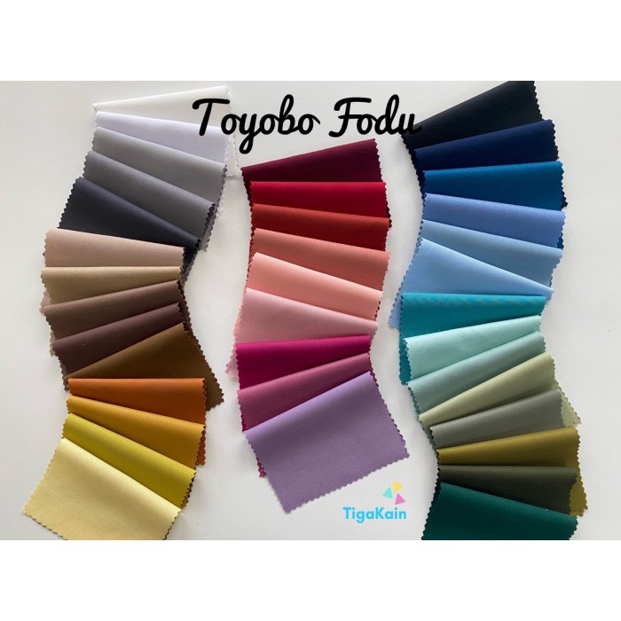 1 Meter Kain Katun Toyobo Fodu Original Import Silky